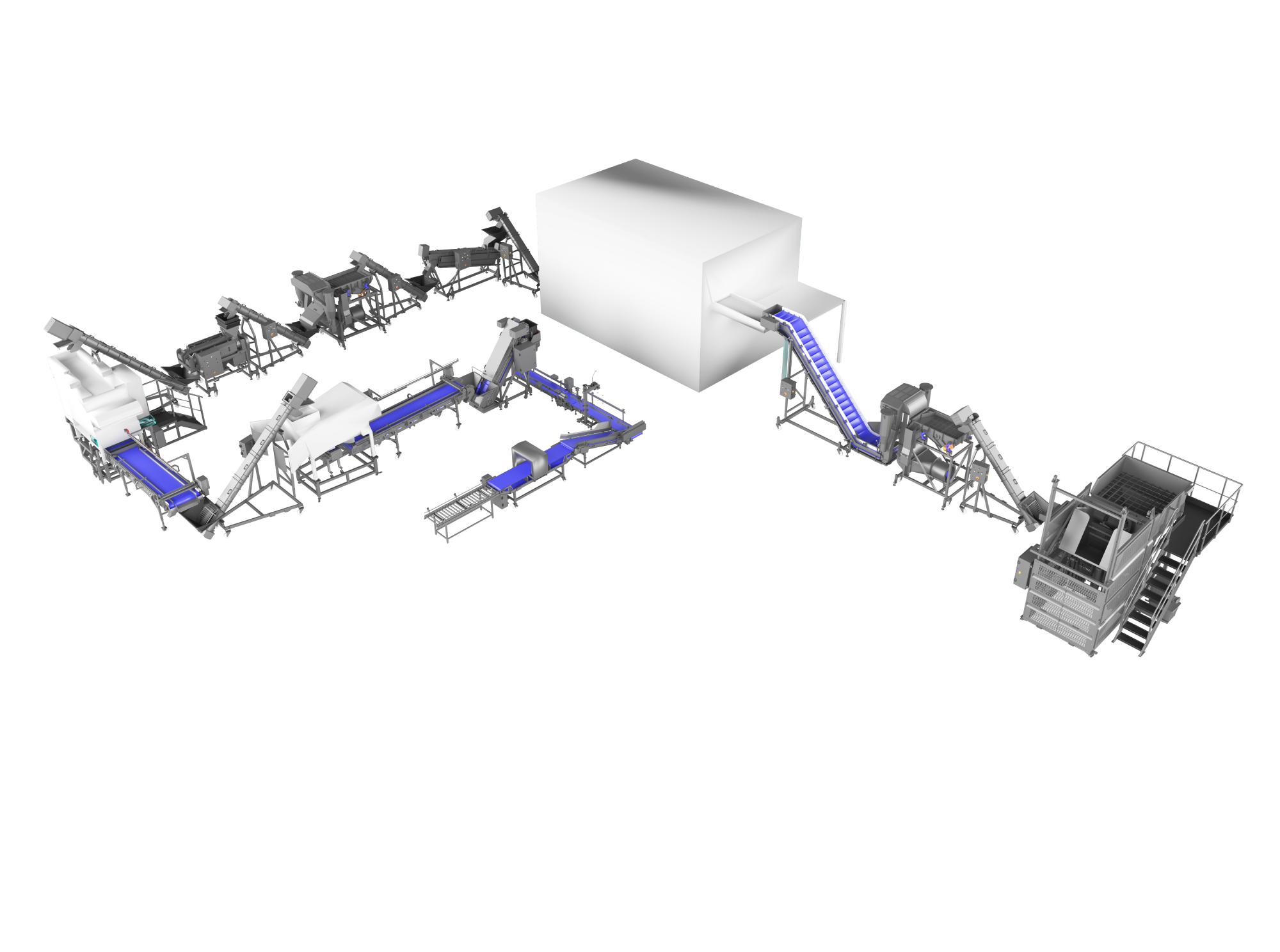 Frozen berries production line